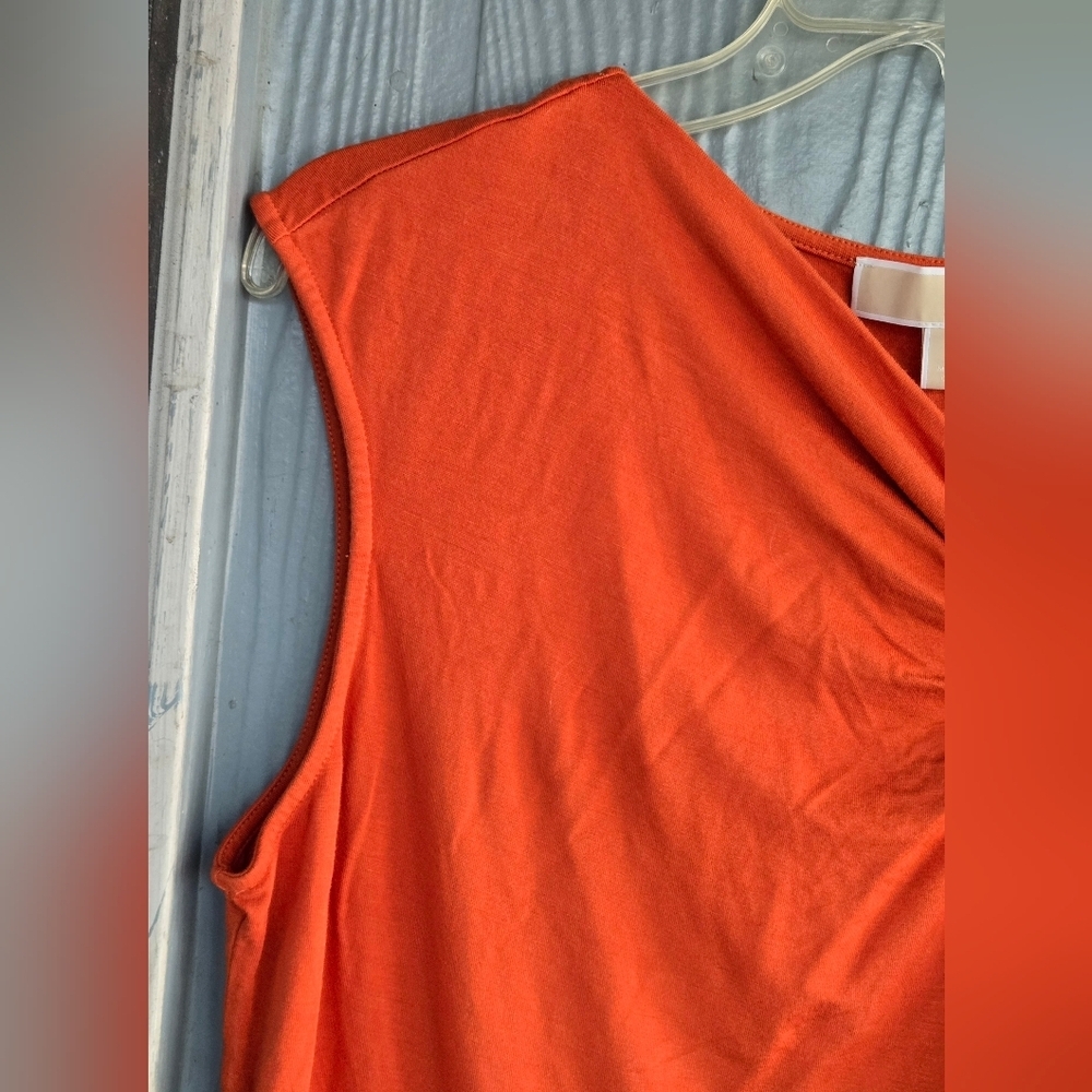 Michael Kors Orange Tank Top with Ring Accent - Picture 8 of 9